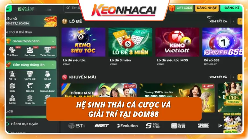 Hệ thống sảnh cược phong phú thỏa mãn đam mê mọi khách